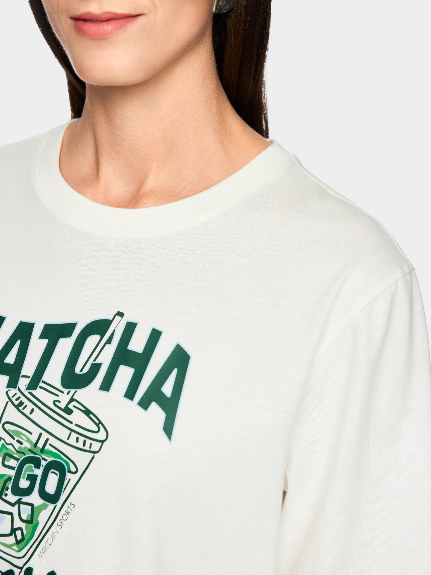 Marccain Off-White Women ÔRethink TogetherÕ Matcha Print Shirt SKU: AS 48.25 J37_110 Image 03