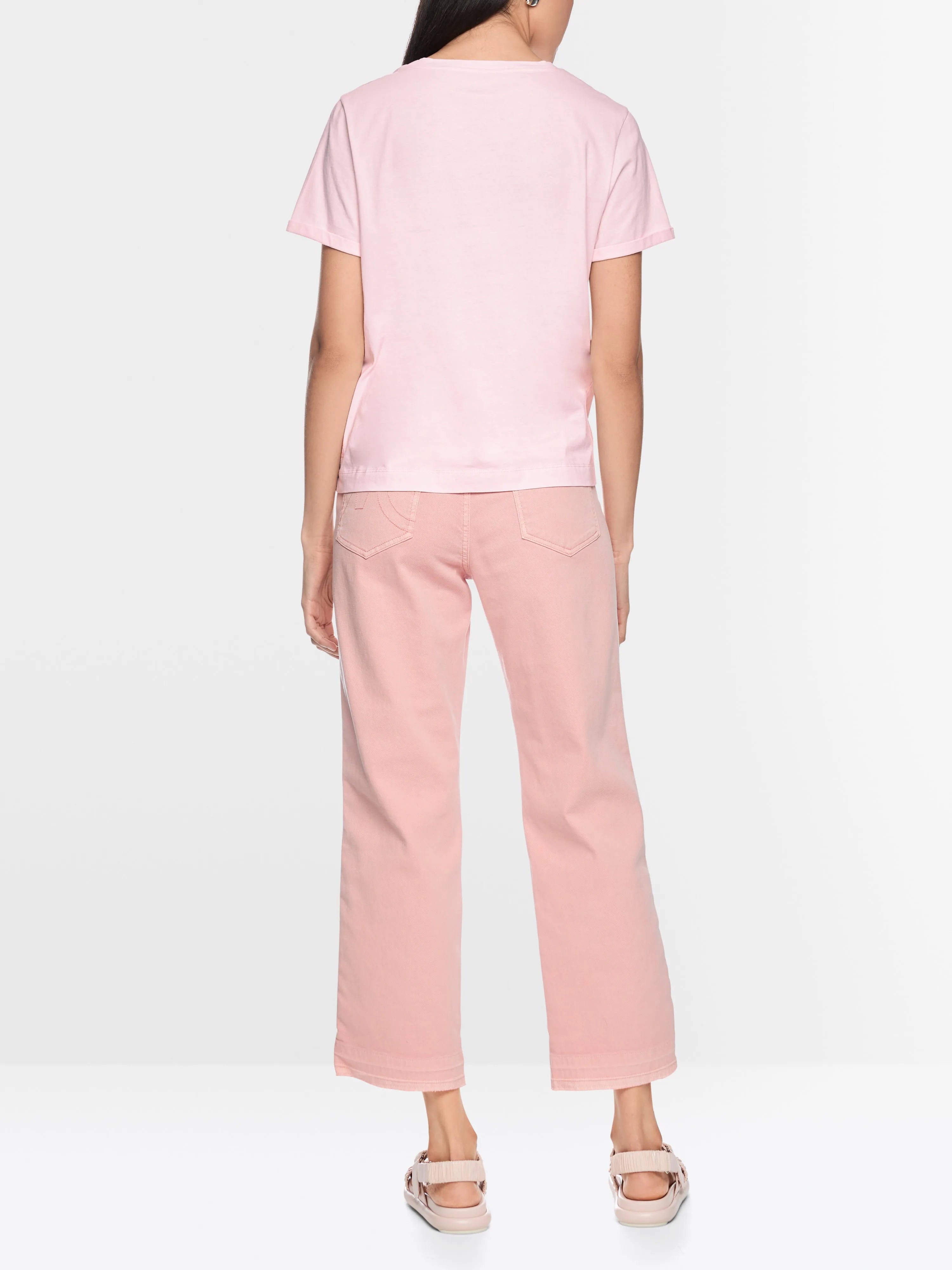 Marc Cain Rosewater New Women Cotton T-Shirt with AppliquŽ SKU: AS 48.56 J62_202 Image 02