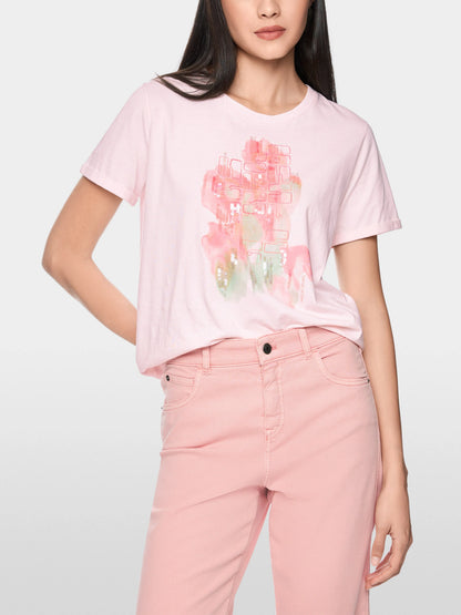 Marc Cain Rosewater New Women Cotton T-Shirt with AppliquŽ SKU: AS 48.56 J62_202 Image 05