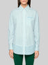Marccain Bright Emerald New Women Striped Cotton Shirt Blouse SKU: AS 51.11 W15_554 Image 00