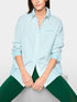 Marccain Bright Emerald New Women Striped Cotton Shirt Blouse SKU: AS 51.11 W15_554 Image 06