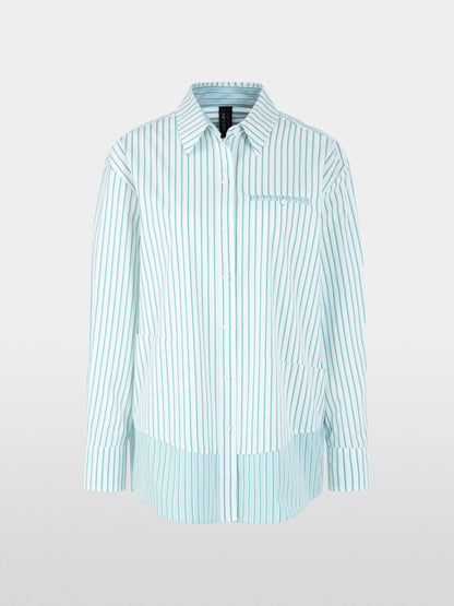 Marccain Bright Emerald New Women Striped Cotton Shirt Blouse SKU: AS 51.11 W15_554 Image 07
