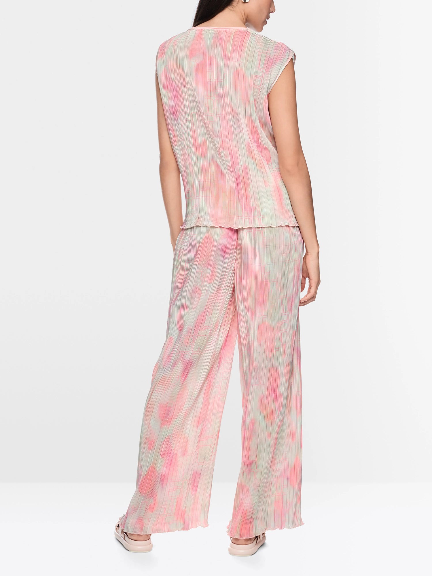 Marc Cain Candlelight Peach Women Sleeveless Pleated Blouse SKU: AS 51.26 W37_231 Image 02