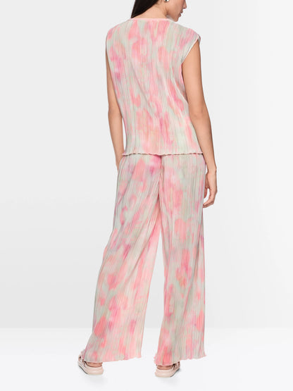 Marc Cain Candlelight Peach Women Sleeveless Pleated Blouse SKU: AS 51.26 W37_231 Image 02