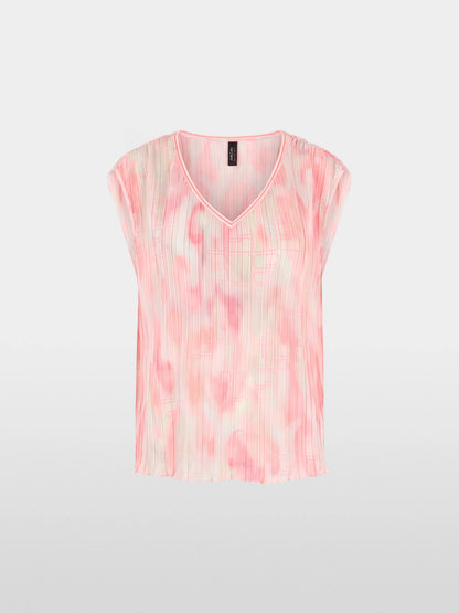 Marc Cain Candlelight Peach Women Sleeveless Pleated Blouse SKU: AS 51.26 W37_231 Image 06