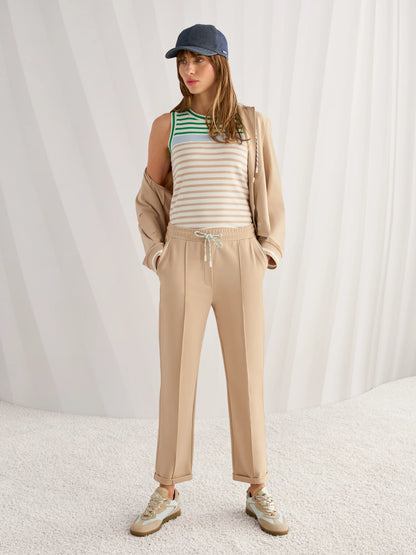 Marccain Bright Emerald New Women Striped Stretch Cotton Top SKU: AS 61.03 J90_554 Image 07