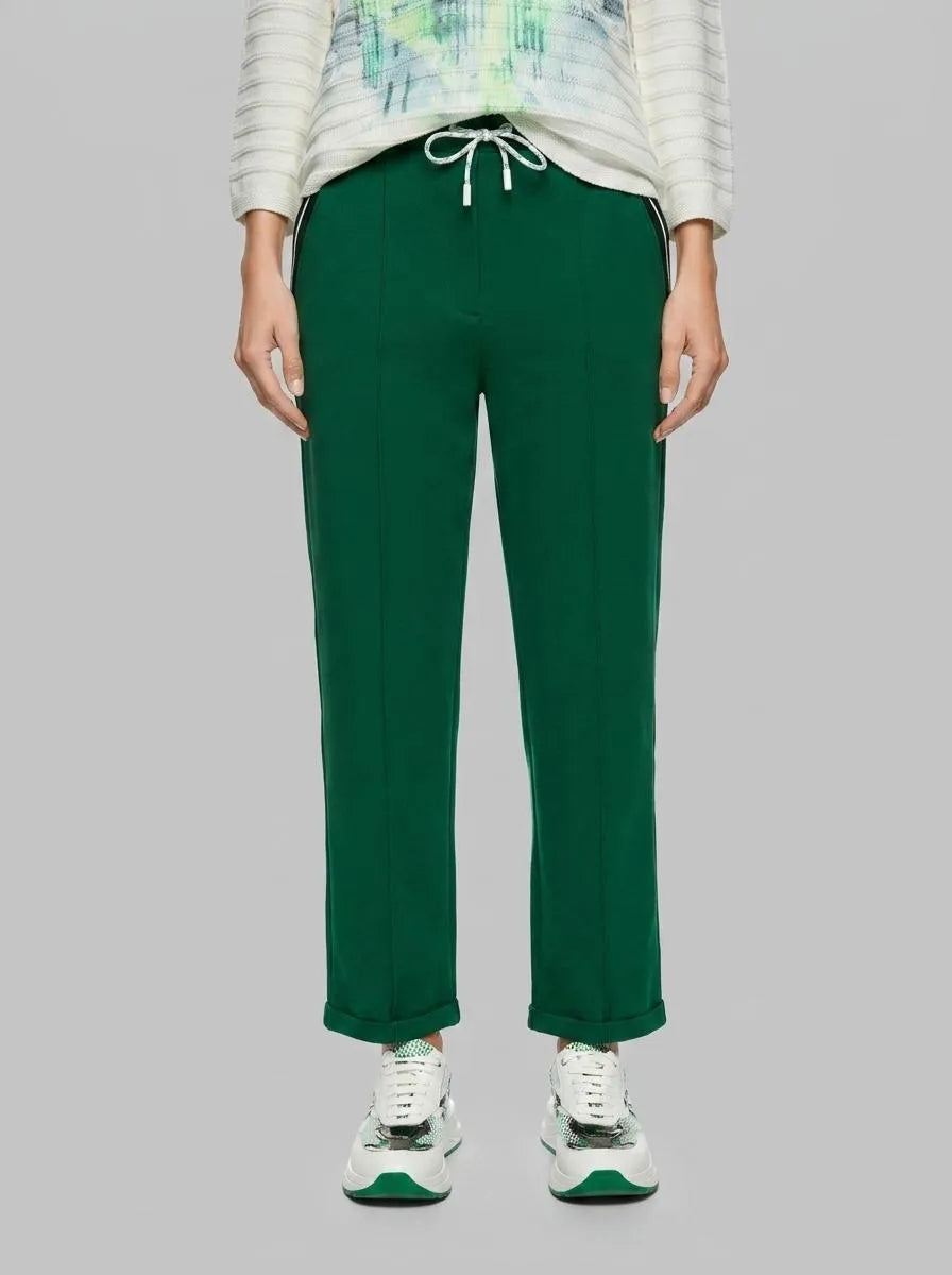 Marccain Dark Jade Green Women FRIA Pull-On Trousers in Cotton Blend SKU: AS 81.26 J54_556 Image 00