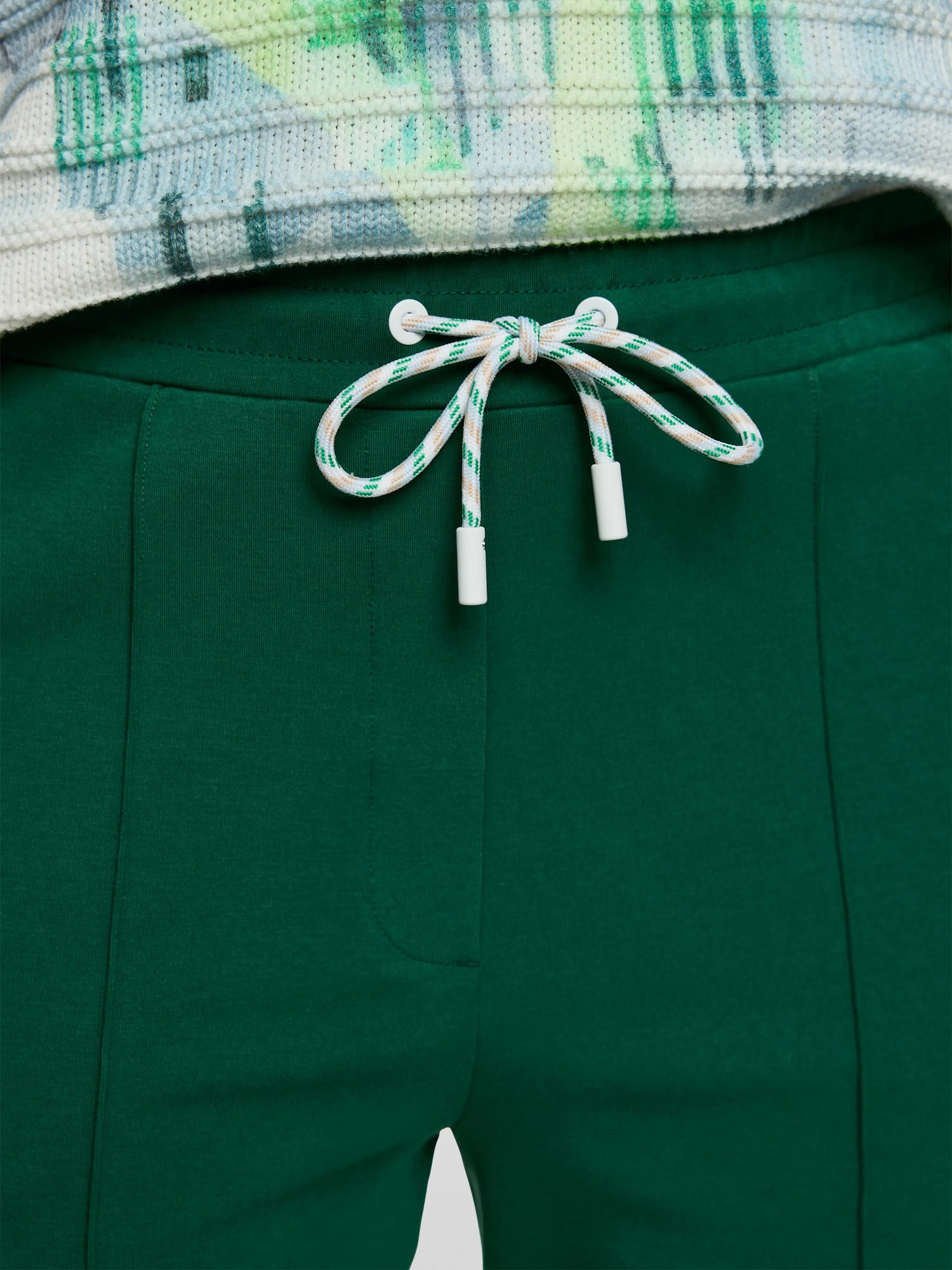 Marccain Dark Jade Green Women FRIA Pull-On Trousers in Cotton Blend SKU: AS 81.26 J54_556 Image 03