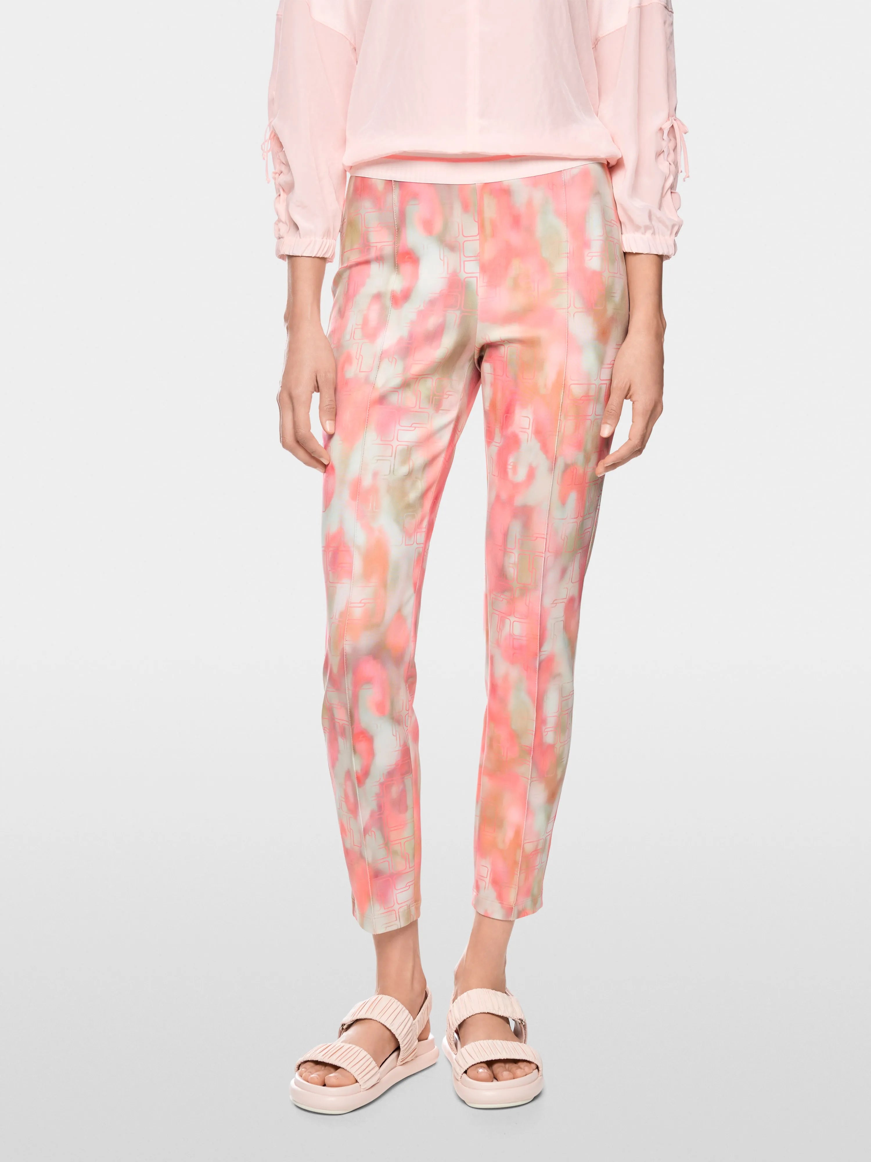 Marc Cain Candlelight Peach Women Scuba Jersey Leggings SKU: AS 81.27 J88_231 Image 06