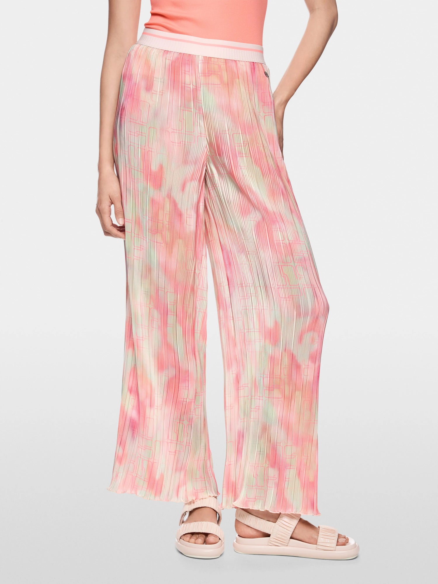 Marc Cain Candlelight Peach Women Pleated Trousers Wolin SKU: AS 81.47 W37_231 Image 05