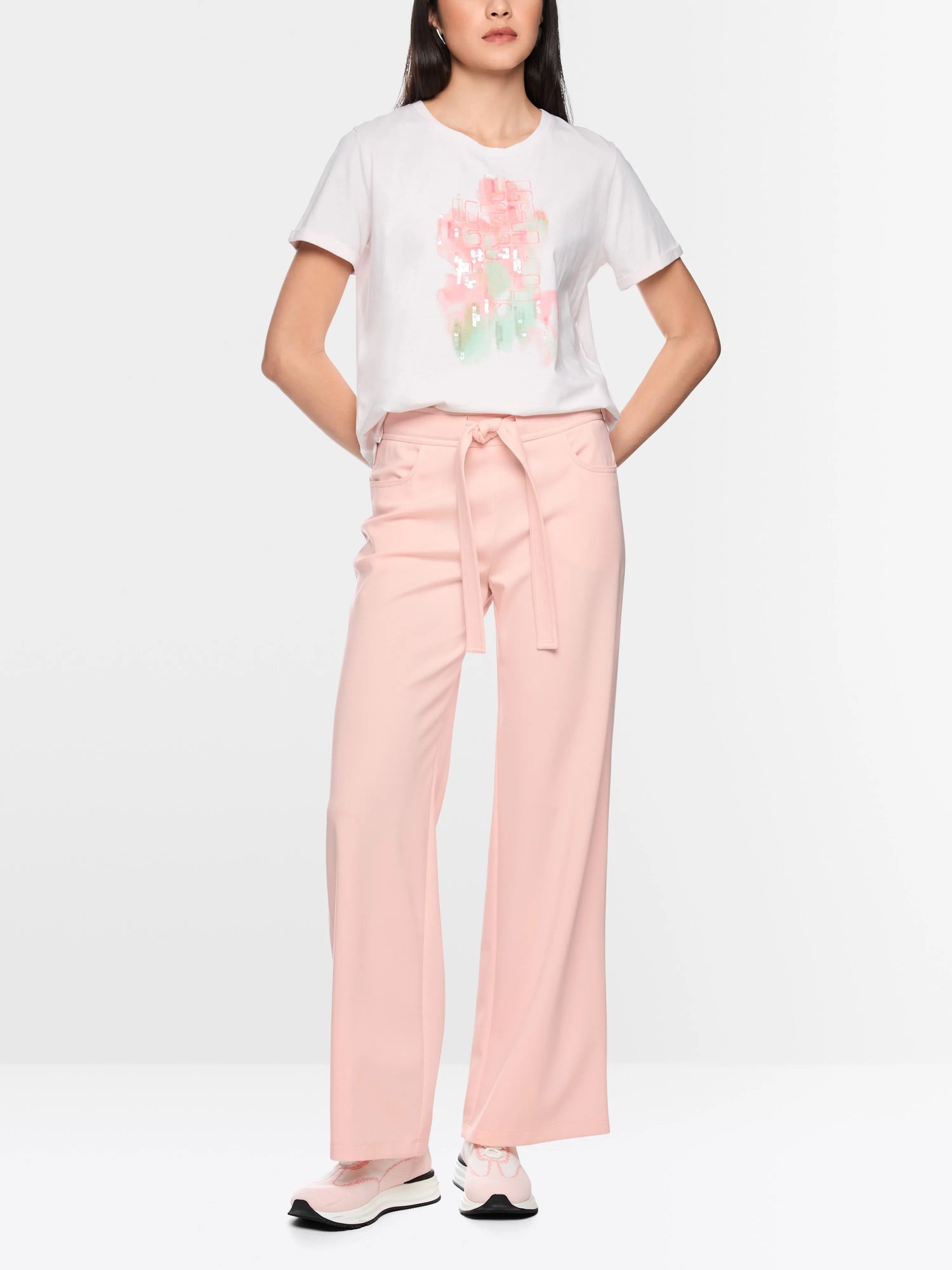 Marc Cain Rosewater New Women Welkom Wide-Cut Trousers SKU: AS 81.58 J58_202 Image 01