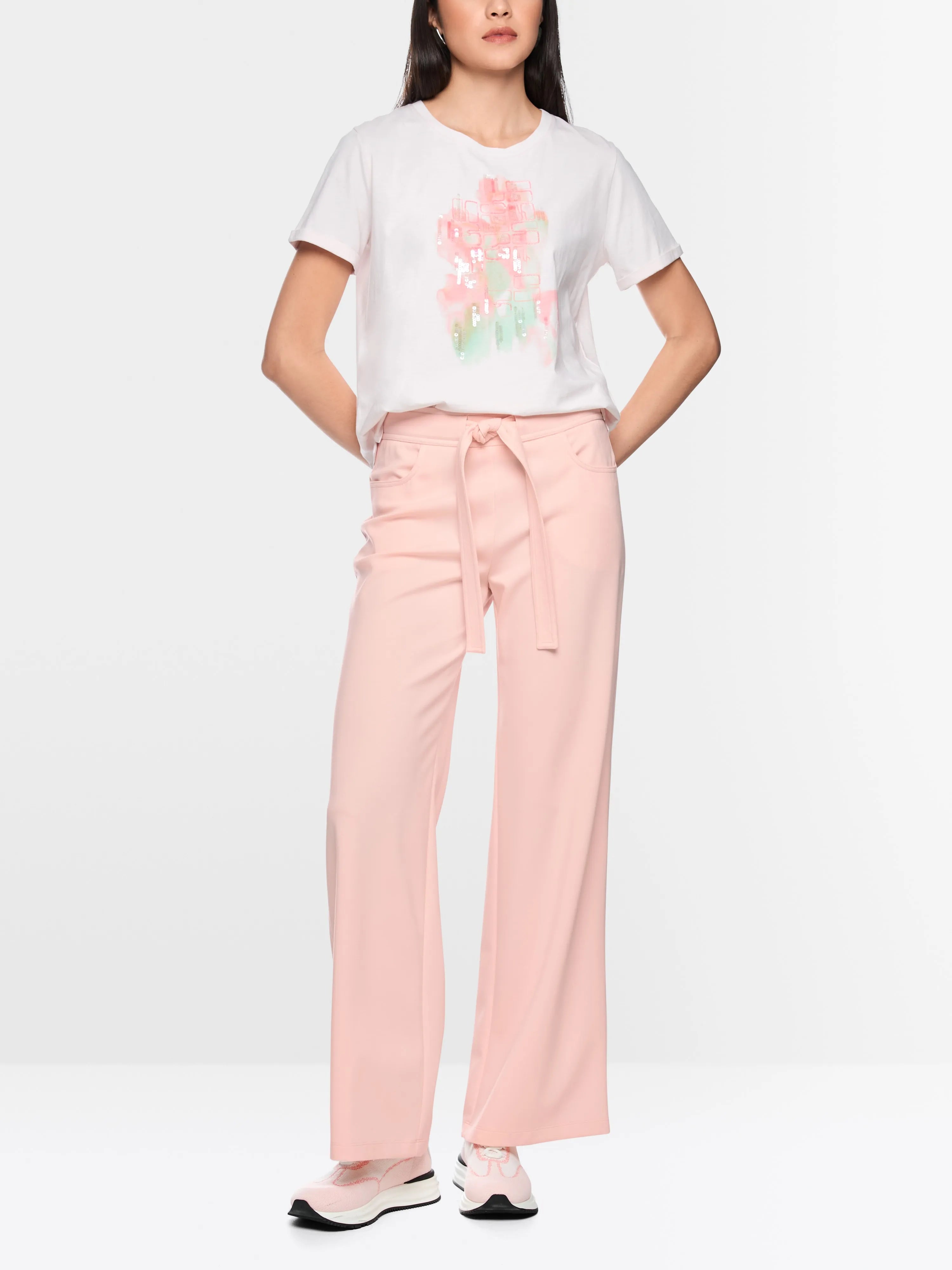 Marc Cain Rosewater New Women Welkom Wide-Cut Trousers SKU: AS 81.58 J58_202 Image 01