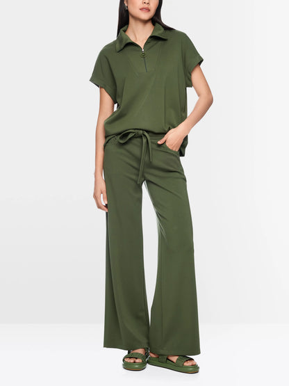 Marc Cain Olivine Women Welkom Wide-Cut Trousers SKU: AS 81.58 J58_574 Image 01