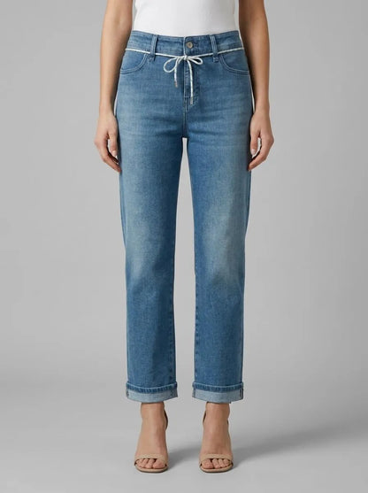 Marccain Blue Denim Women FENDOU Feminine Jeans with Drawstring SKU: AS 82.19 D06_353 Image 00