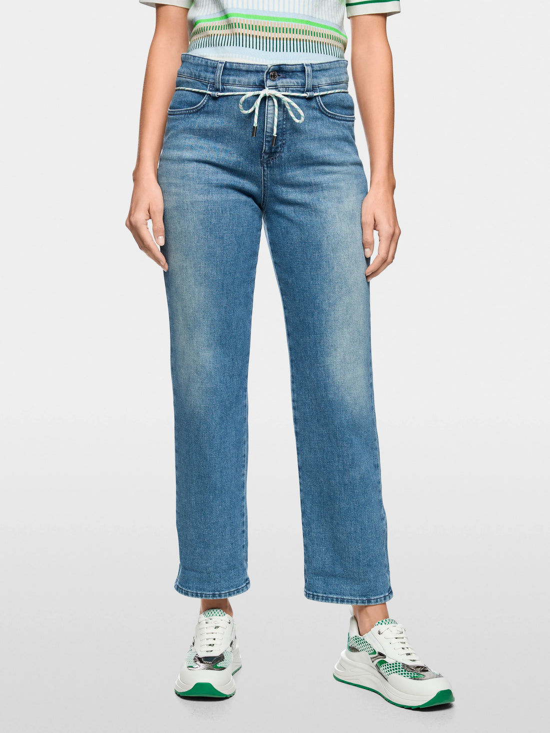 Marccain Blue Denim Women FENDOU Feminine Jeans with Drawstring SKU: AS 82.19 D06_353 Image 06