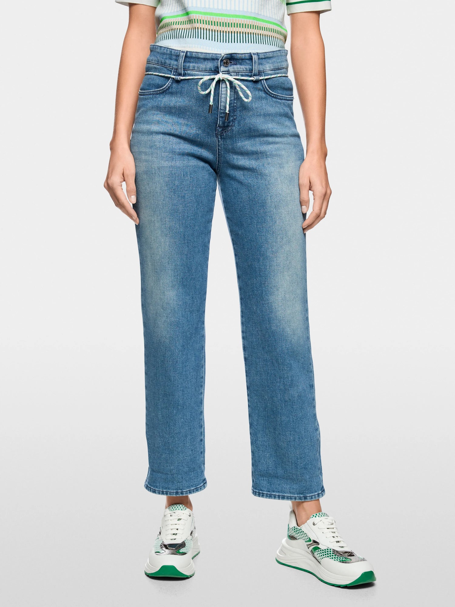 Marccain Blue Denim Women FENDOU Feminine Jeans with Drawstring SKU: AS 82.19 D06_353 Image 06