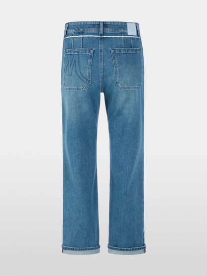 Marccain Blue Denim Women FENDOU Feminine Jeans with Drawstring SKU: AS 82.19 D06_353 Image 08