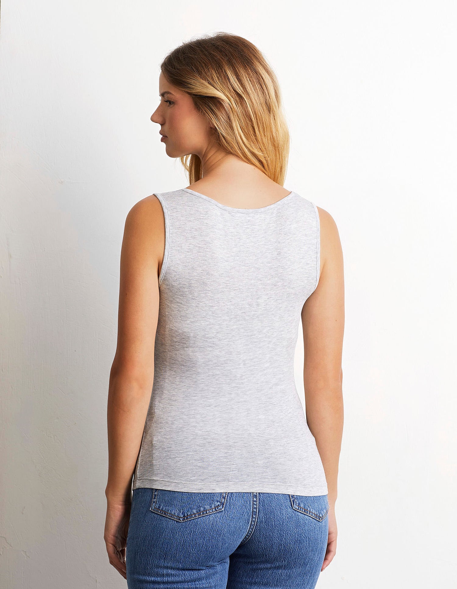 Wide Shoulder Tank Top - Basic with Modal &amp; Wool_ATOD173004_066_03