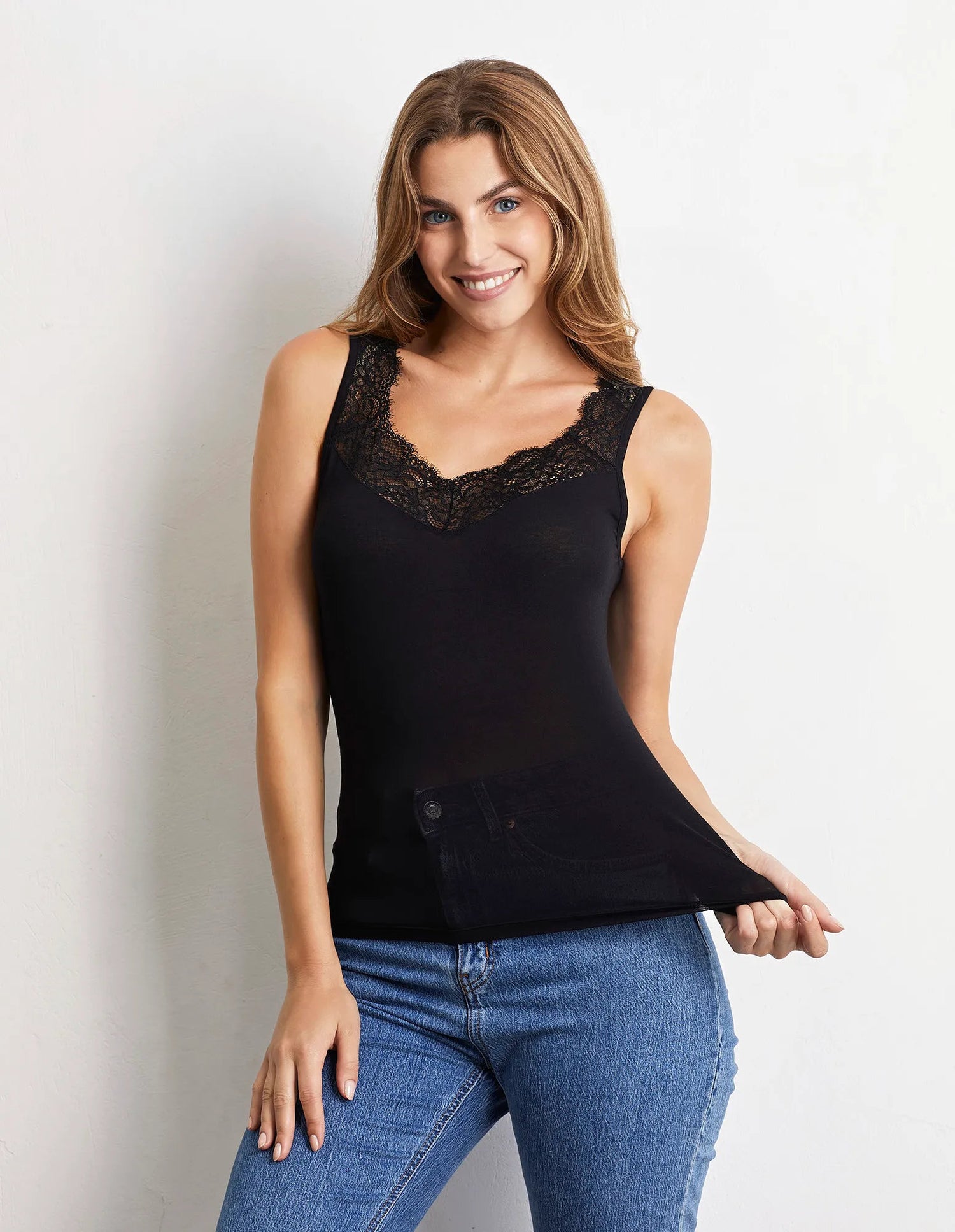 Wide Shoulder Tank Top - Basic with Modal &amp; Wool_ATOD173004_072_02