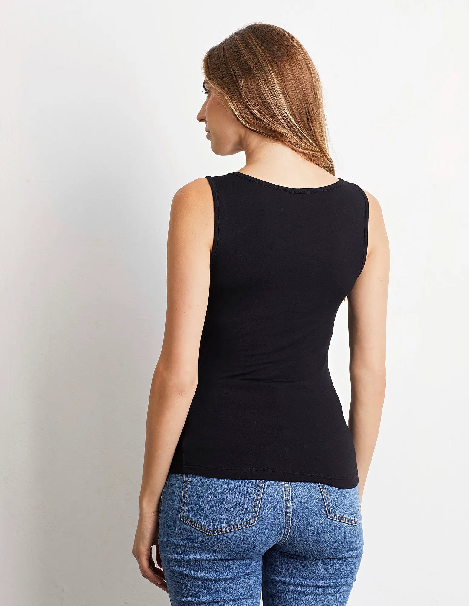 Wide Shoulder Tank Top - Basic with Modal &amp; Wool_ATOD173004_072_03