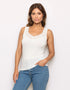 Yamamay_Cream_Basic V-Neck Tank Top with Tencelª Modal Ð Modal/Wool_ATOD183004_035_01