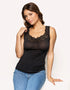Yamamay_Black_Basic V-Neck Tank Top with Tencelª Modal Ð Modal/Wool_ATOD183004_072_01