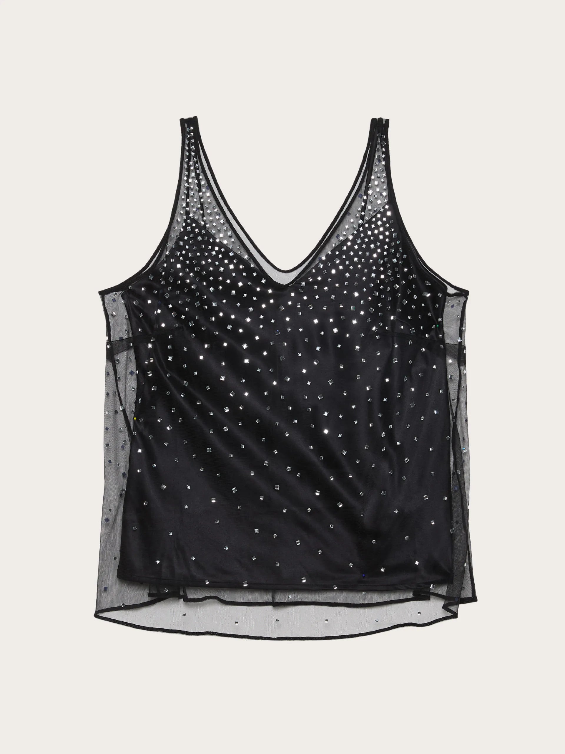 Yamamay_Black_Party Tulle and Satin Overlapping Top with Rhinestones_ATOD184001_072_05