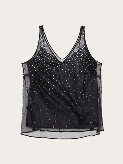 Yamamay_Black_Party Tulle and Satin Overlapping Top with Rhinestones_ATOD184001_072_05