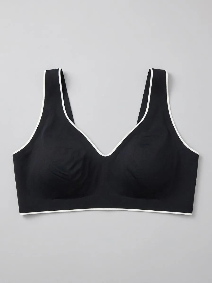 Yamamay_Black_Top with Removable Cups in Interlock Microfiber - Fitness_ATOD191004_072_00