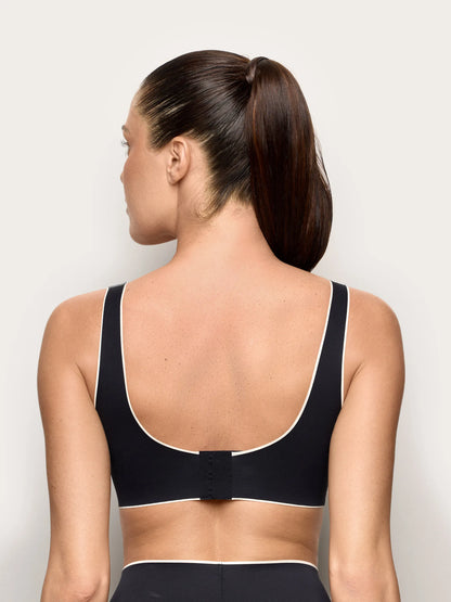 Yamamay_Black_Top with Removable Cups in Interlock Microfiber - Fitness_ATOD191004_072_04