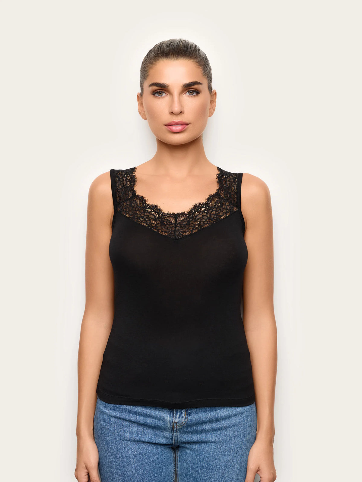 Yamamay CREAM Women Vest - Basic Modal &amp; Wool SKU: ATOD193002_072 Image 02