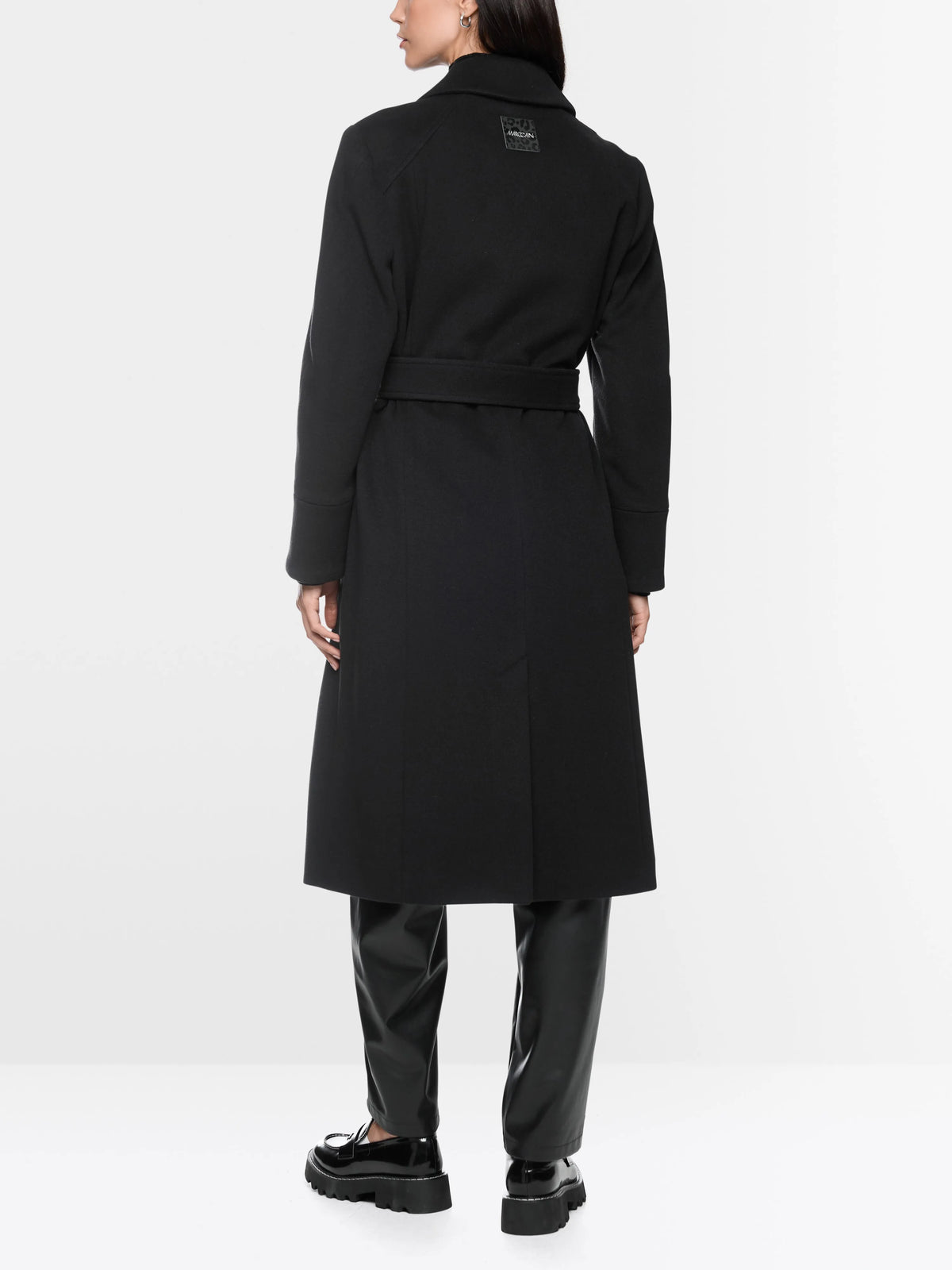 Marc Cain Black New Women Coat in New Wool with Cashmere SKU: BA 11.04 W11_900 Image 02
