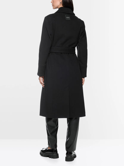 Marc Cain Black New Women Coat in New Wool with Cashmere SKU: BA 11.04 W11_900 Image 02