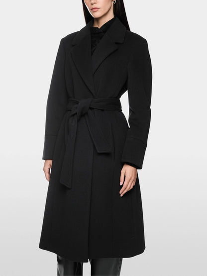 Marc Cain Black New Women Coat in New Wool with Cashmere SKU: BA 11.04 W11_900 Image 05