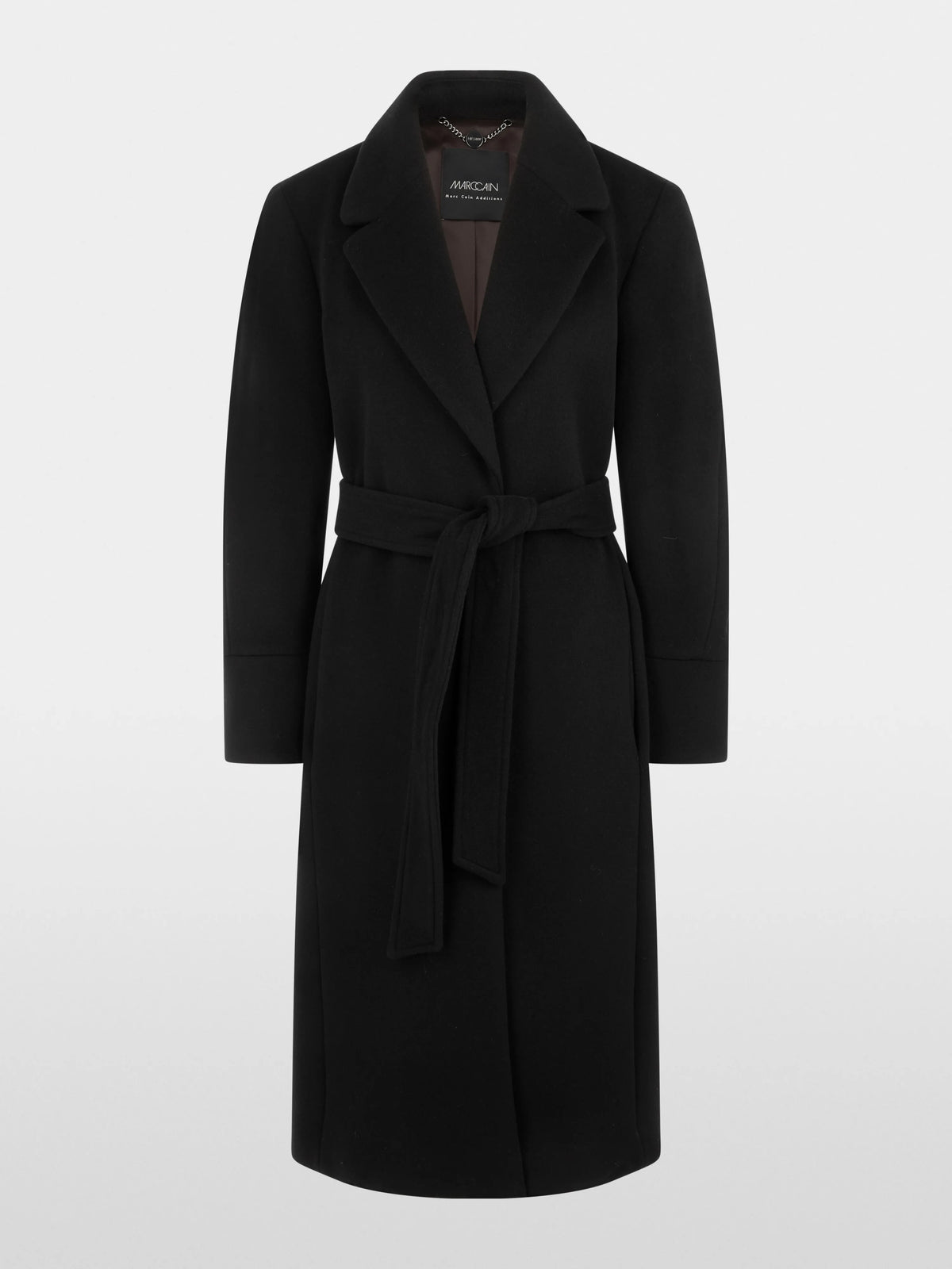 Marc Cain Black New Women Coat in New Wool with Cashmere SKU: BA 11.04 W11_900 Image 06