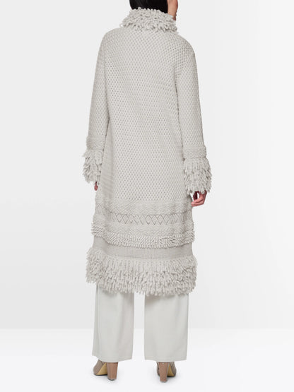 Marc Cain Nimbus Cloud Women ÔKnitted in GermanyÕ Highlight Coat SKU: BA 11.17 M47_802 Image 02