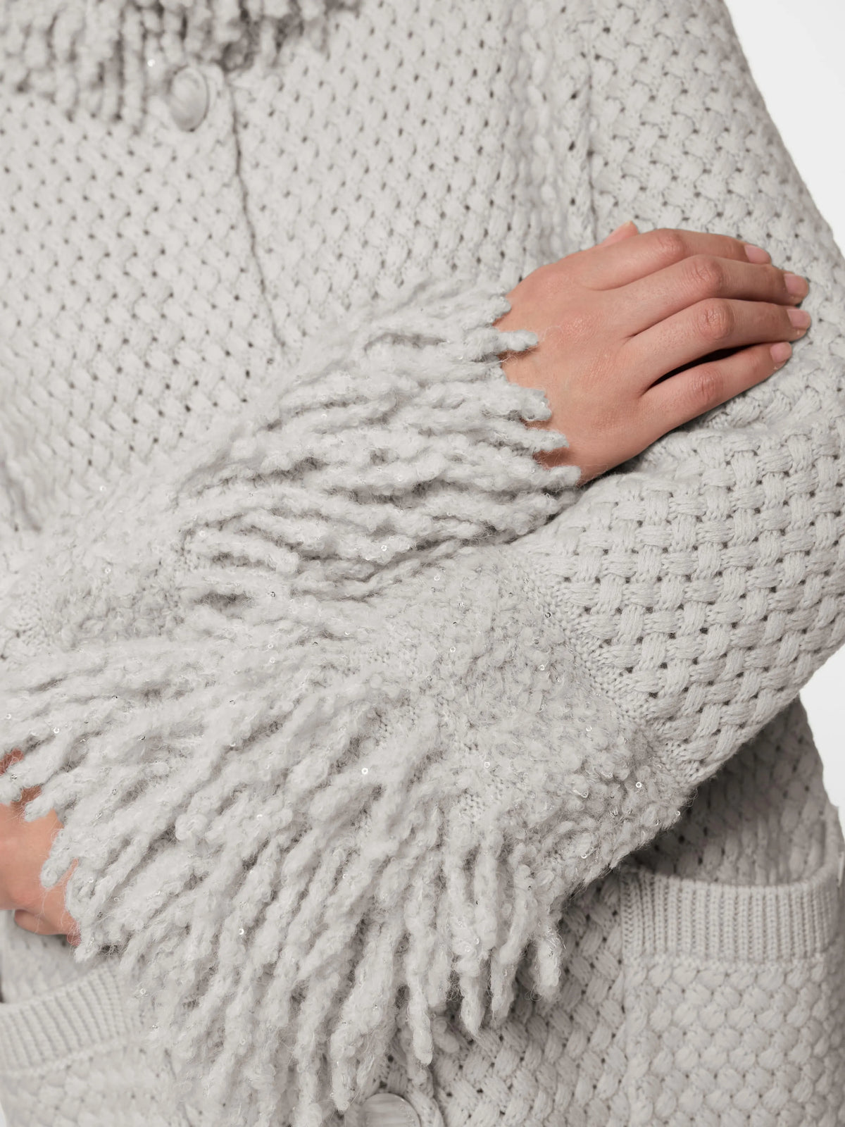 Marc Cain Nimbus Cloud Women ÔKnitted in GermanyÕ Highlight Coat SKU: BA 11.17 M47_802 Image 04