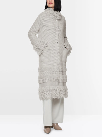 Marc Cain Nimbus Cloud Women ÔKnitted in GermanyÕ Highlight Coat SKU: BA 11.17 M47_802 Image 05