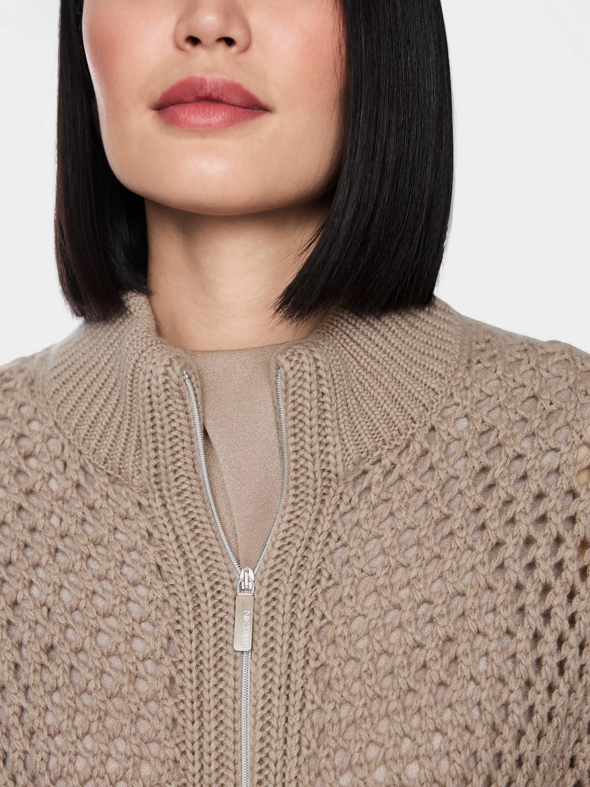 Marc Cain Etherea Women ÔKnitted in GermanyÕ Openwork Cardigan SKU: BA 39.24 M41_648 Image 03