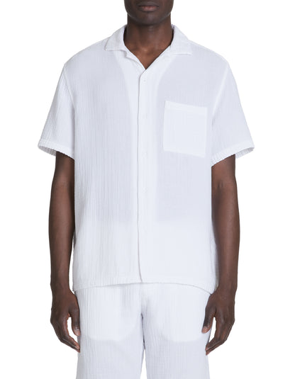 Regular Cotton Gauze Shirt - White_02