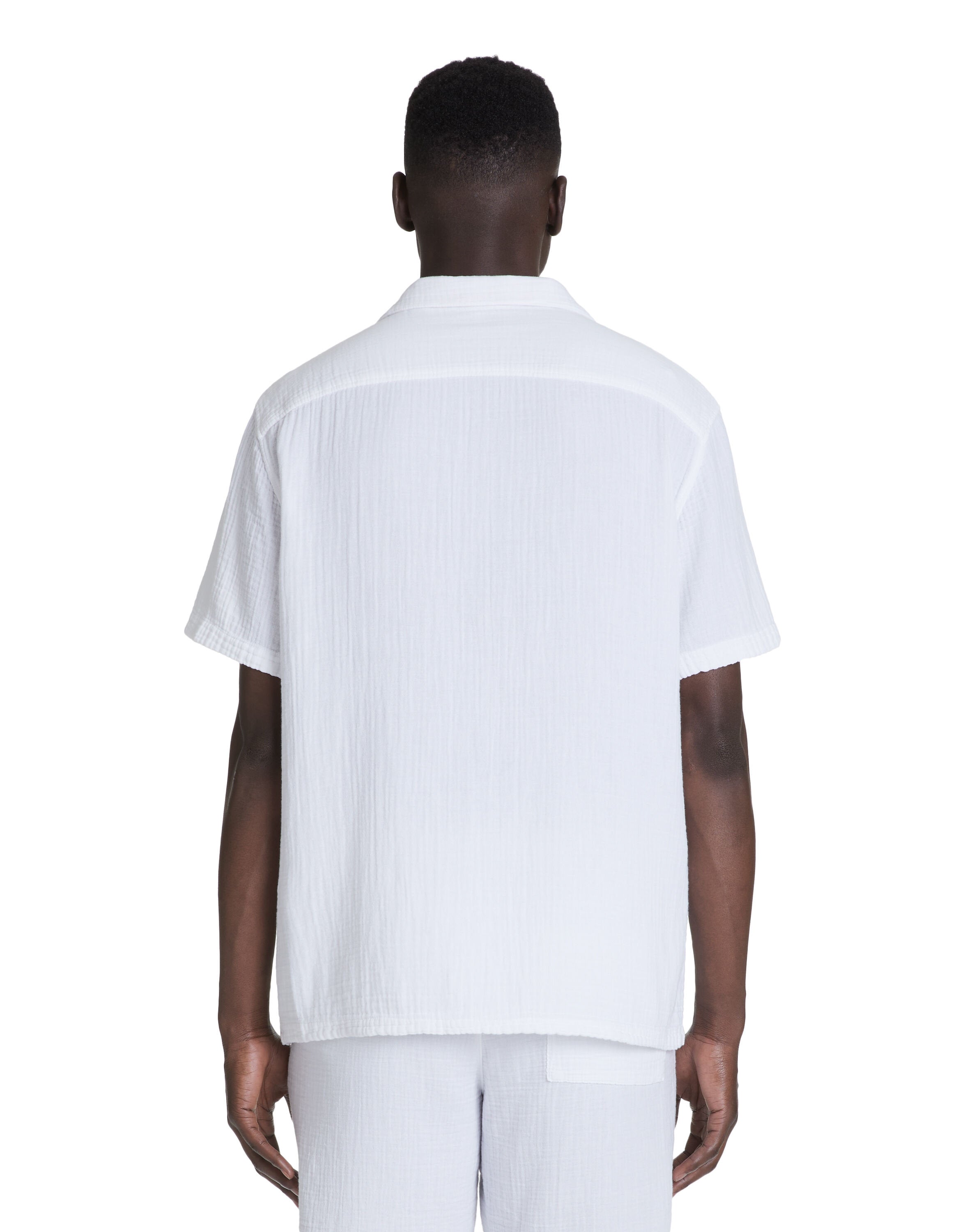 Regular Cotton Gauze Shirt - White_04