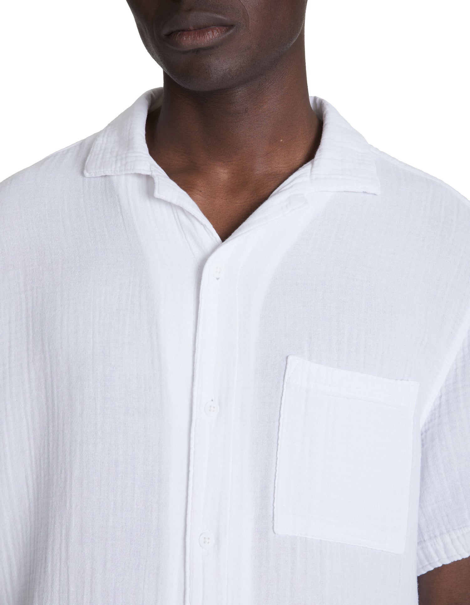 Regular Cotton Gauze Shirt - White_05