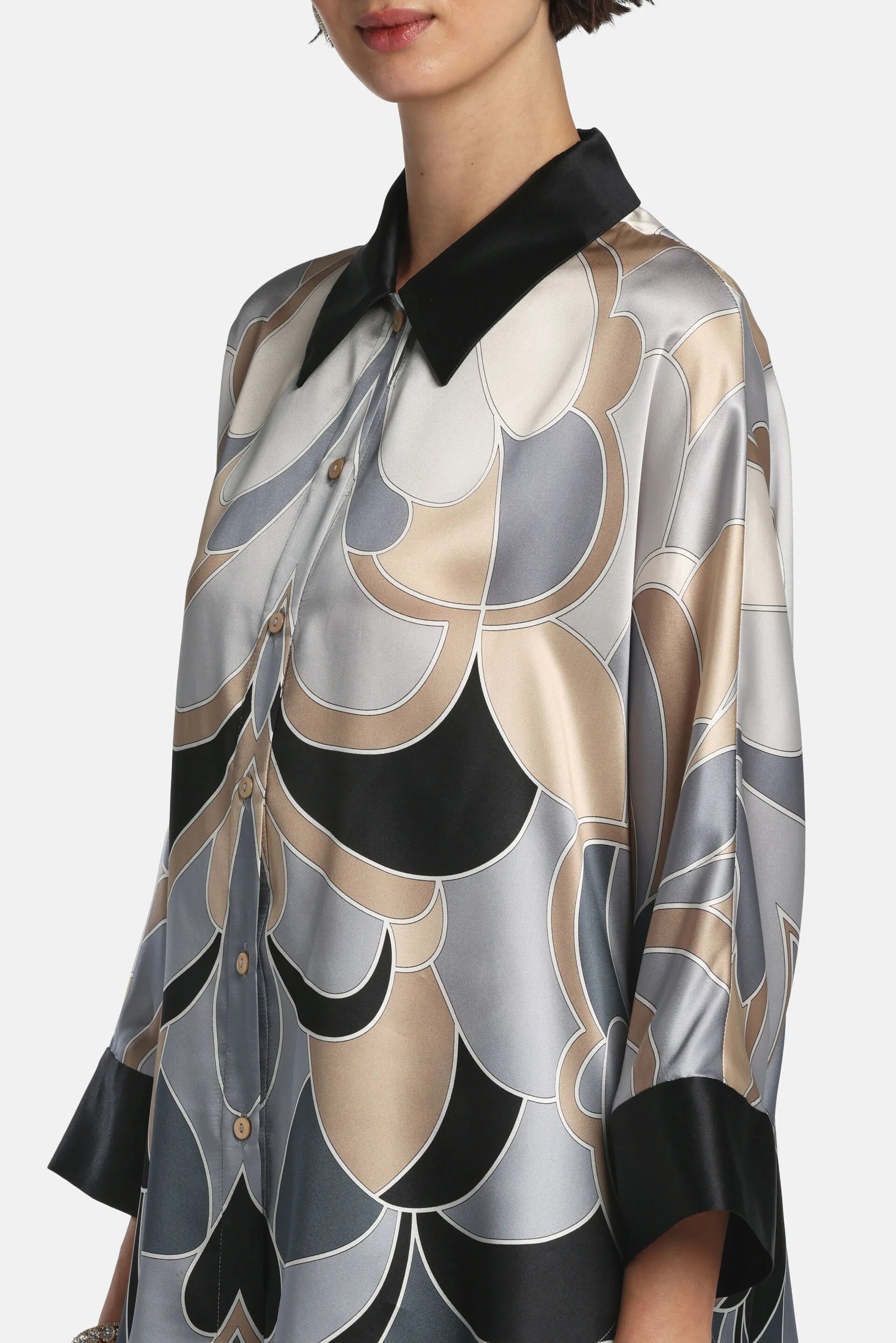 Luisa Spagnoli_Multi-Color_Baldanza - Silk Satin Shirt_BALDANZA_3120_04