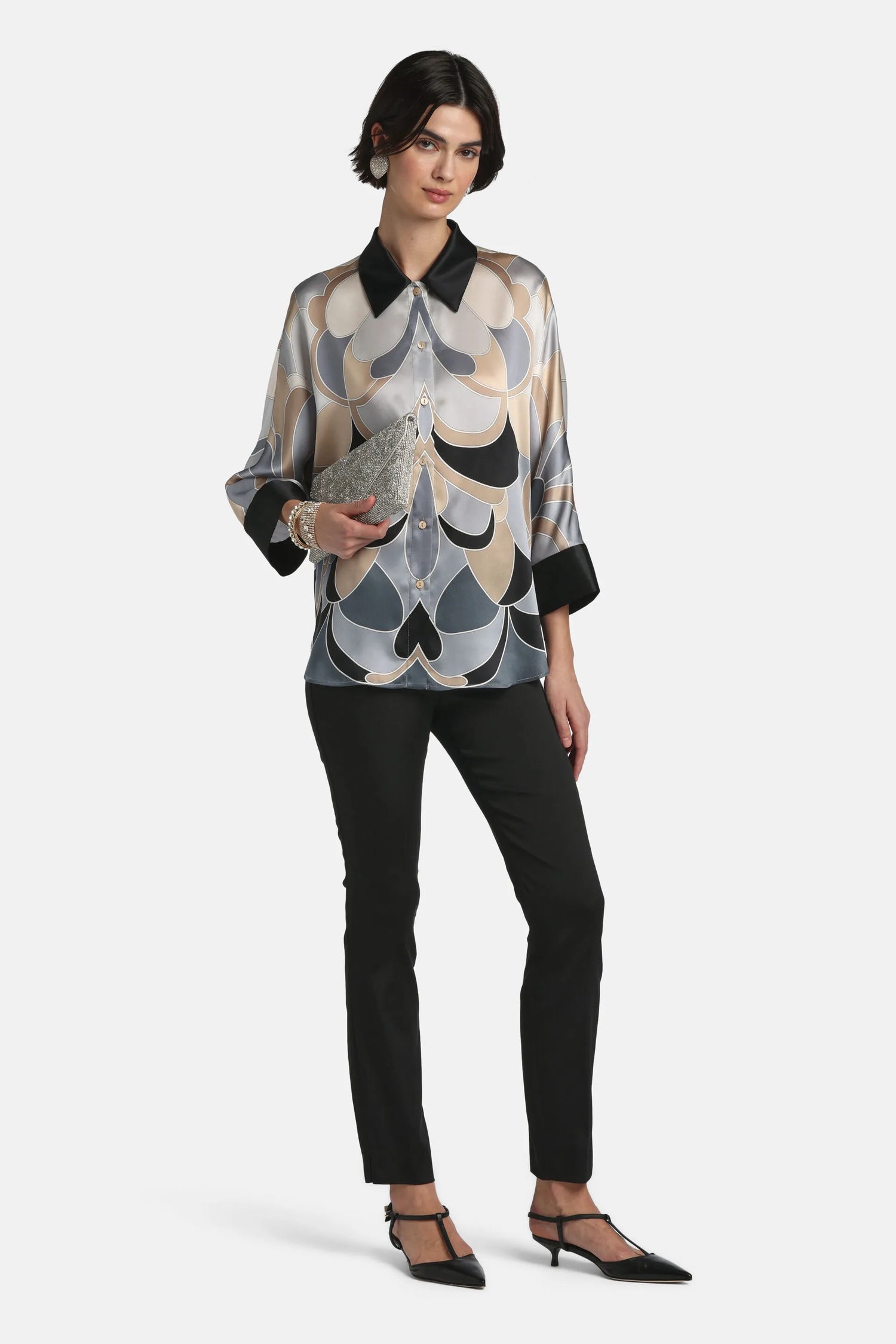 Luisa Spagnoli_Multi-Color_Baldanza - Silk Satin Shirt_BALDANZA_3120_05