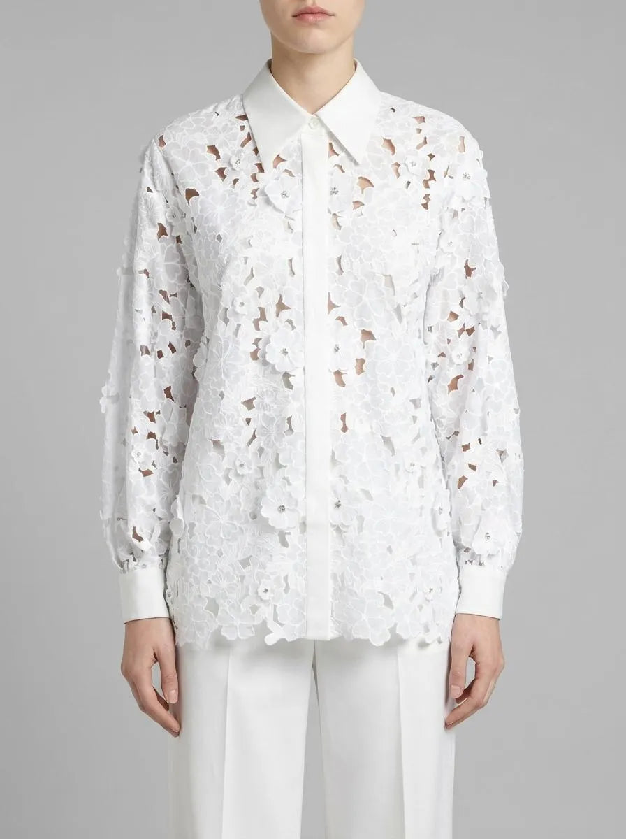 Luisa Spagnoli Bianco Women Balista - MacramŽ Lace Shirt SKU: BALISTA_0201 Image 00