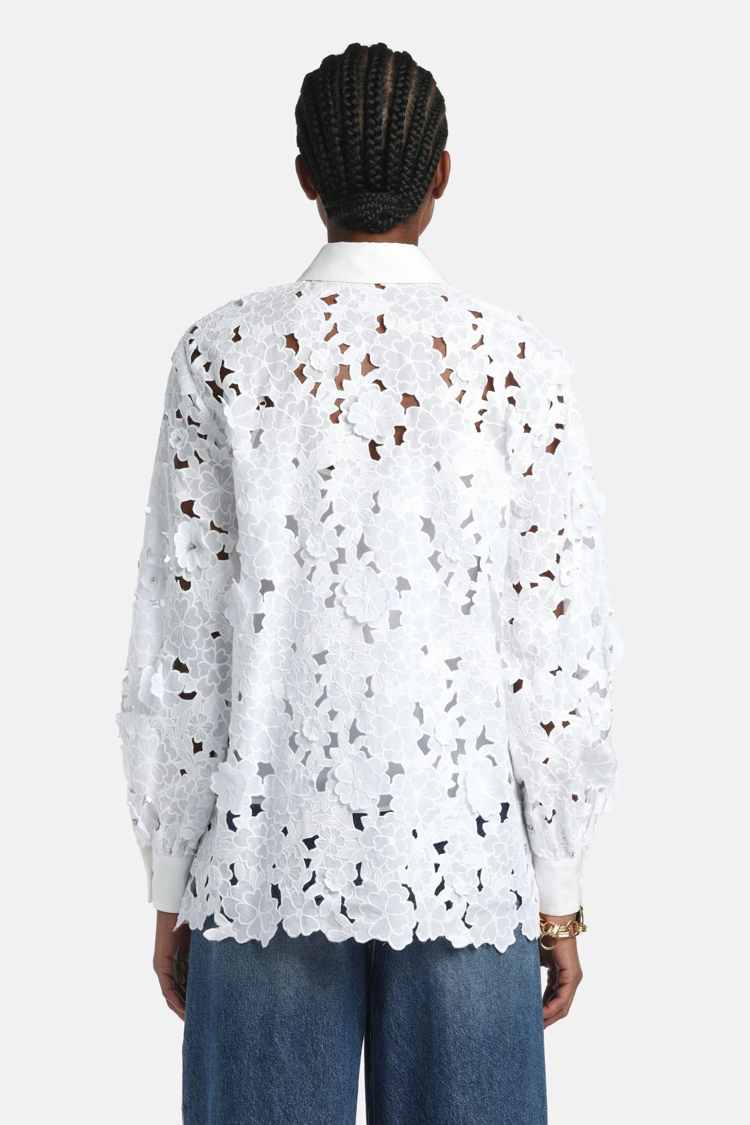 Luisa Spagnoli Bianco Women Balista - MacramŽ Lace Shirt SKU: BALISTA_0201 Image 03