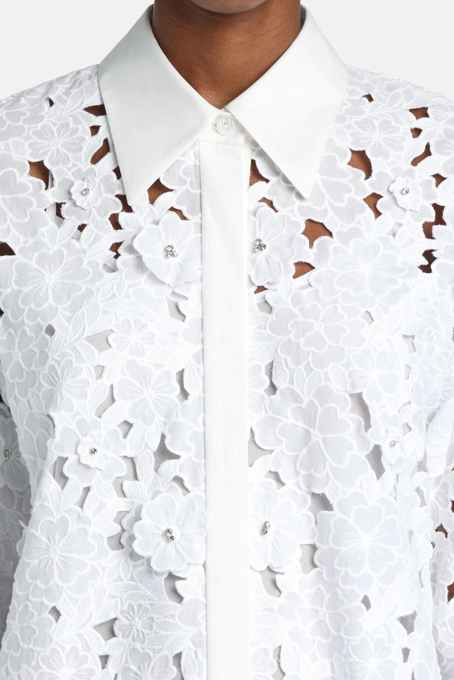 Luisa Spagnoli Bianco Women Balista - MacramŽ Lace Shirt SKU: BALISTA_0201 Image 05