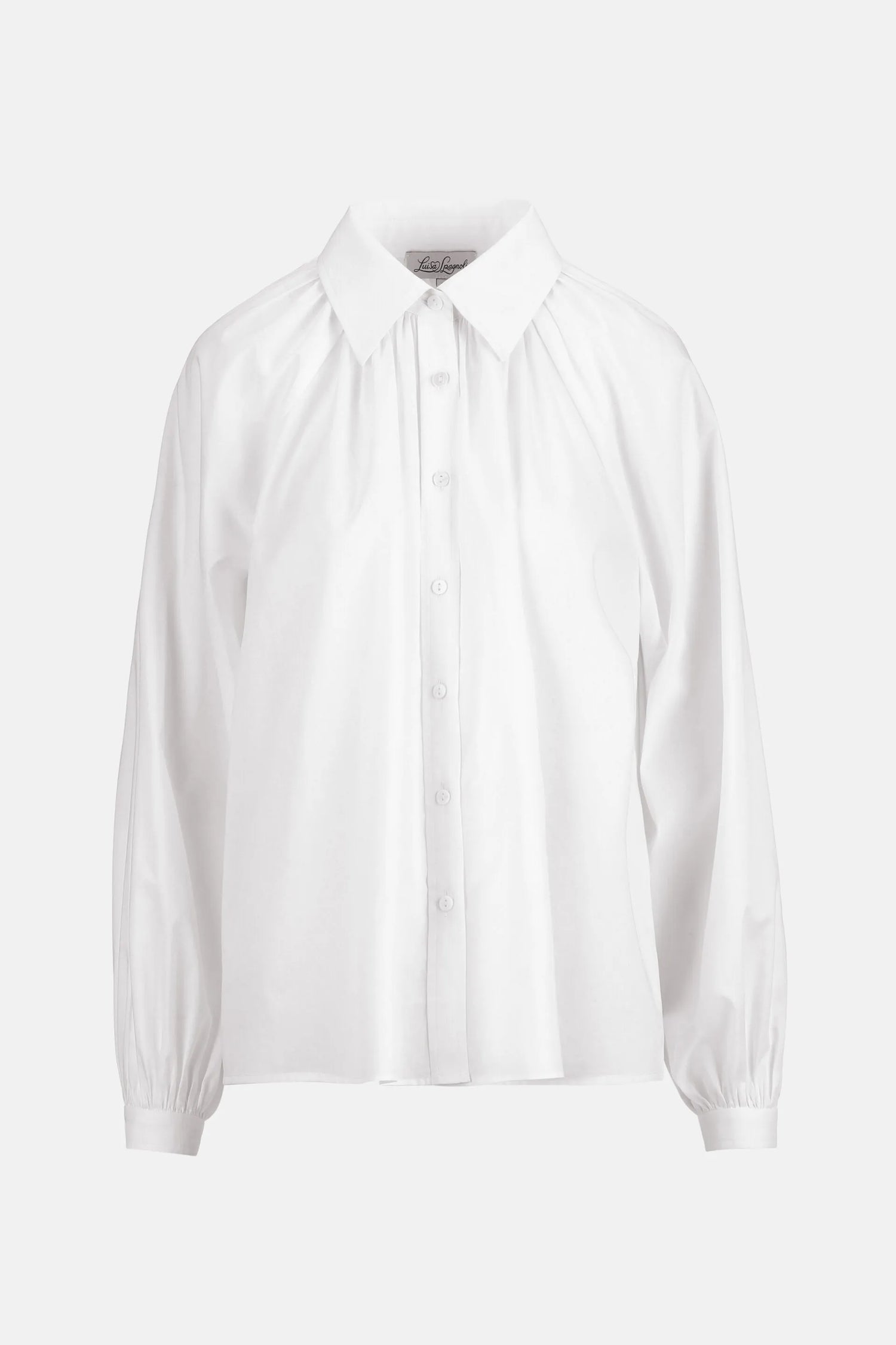 Luisa Spagnoli Bianco Women Baltana - Ruched Shirt SKU: BALTANA_0201 Image 07