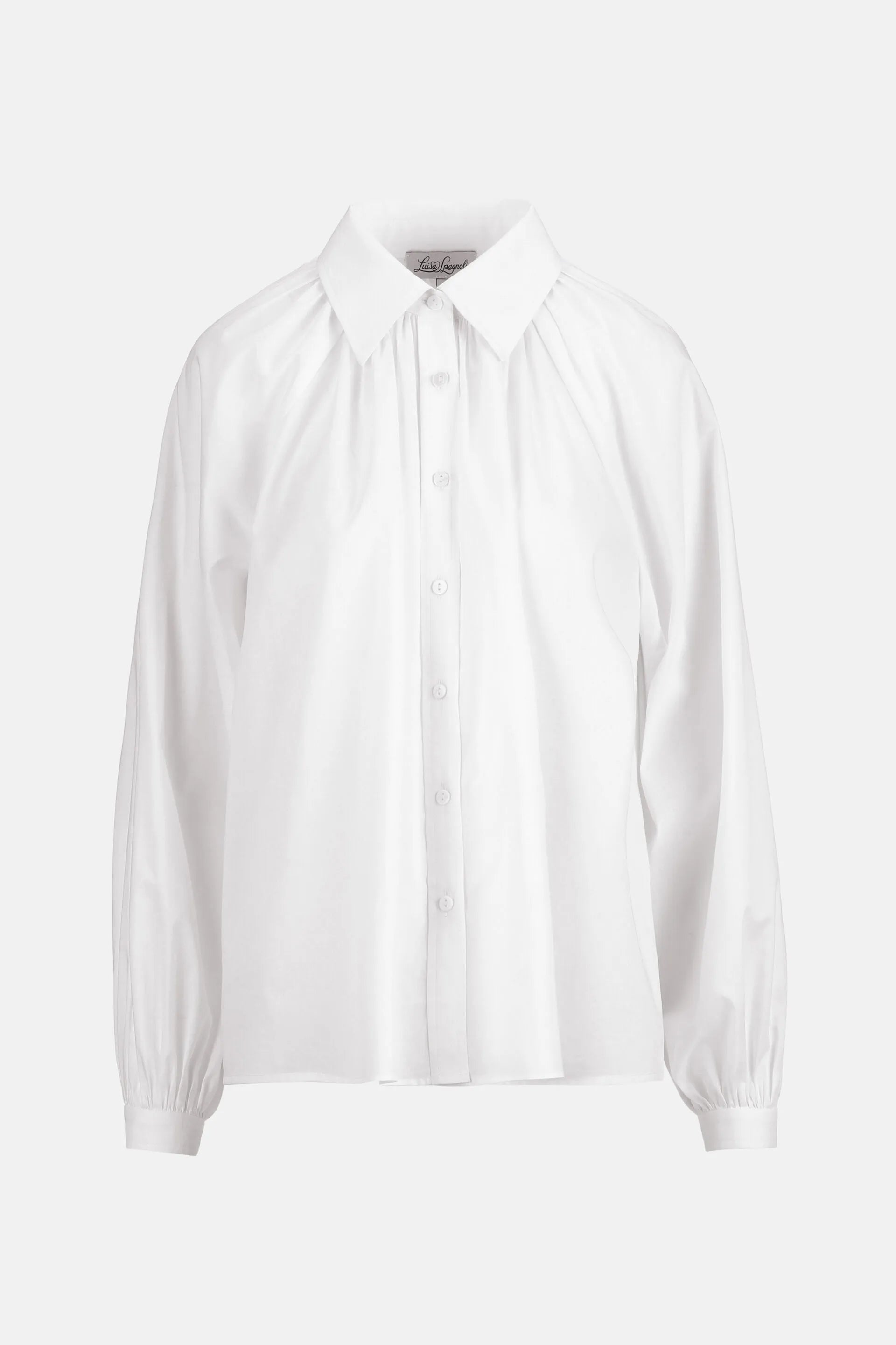 Luisa Spagnoli Bianco Women Baltana - Ruched Shirt SKU: BALTANA_0201 Image 07