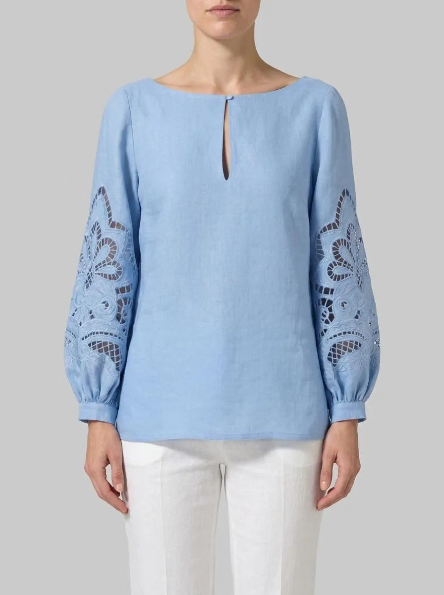 Luisa Spagnoli Pervinca Women Bardi - Embroidered Blouse SKU: BARDI_2619 Image 00